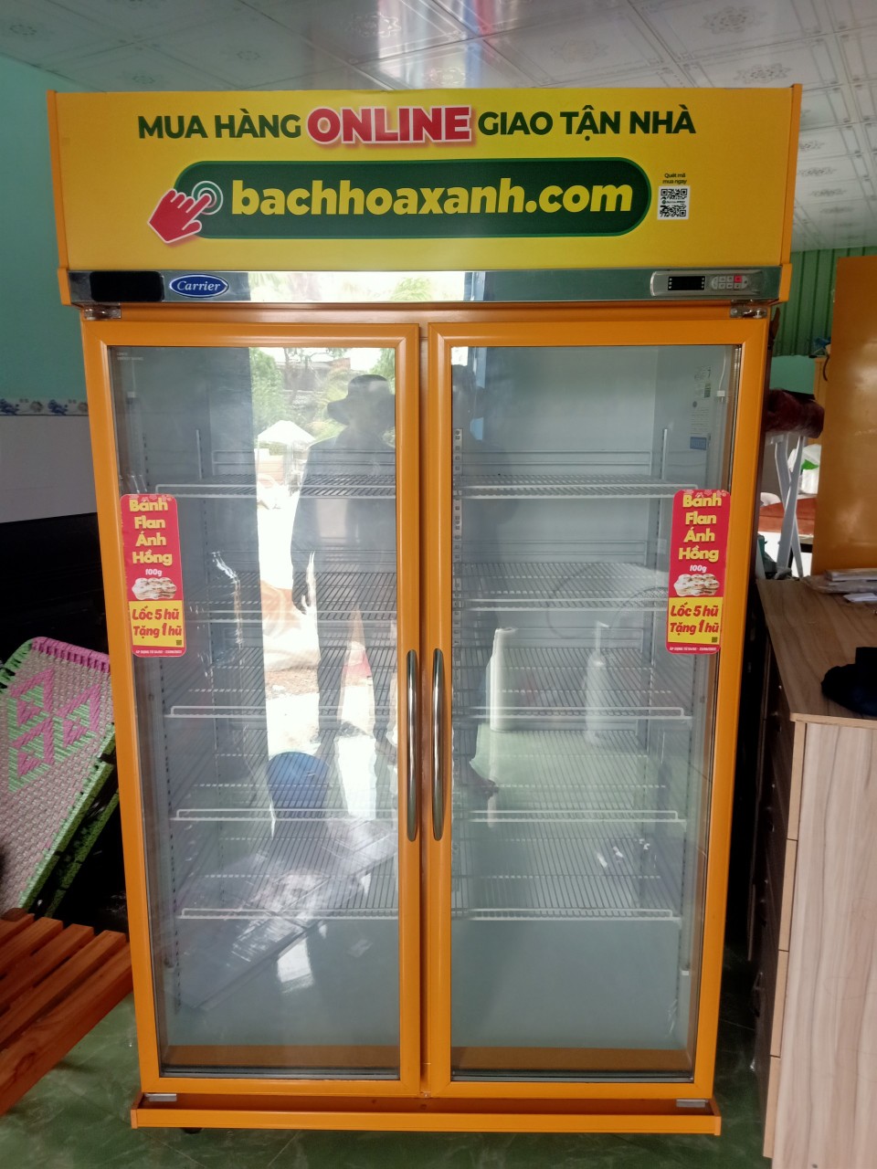 Tủ mát đẹp chứa đồ đông lạnh Bách Hóa Xanh