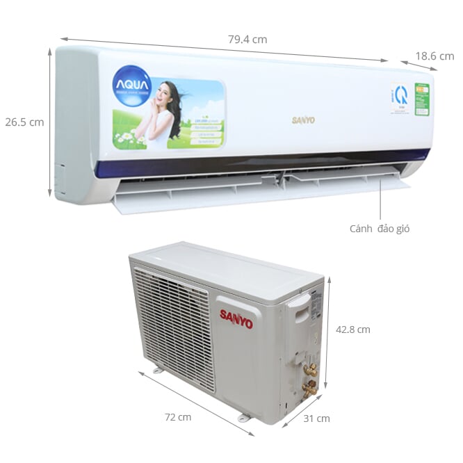 Máy lạnh cũ Sanyo 2Hp hàng thùng
